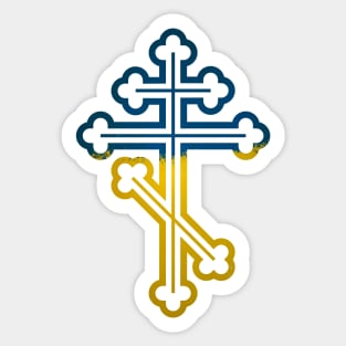 Ukrainian Orthodox Cross Sticker